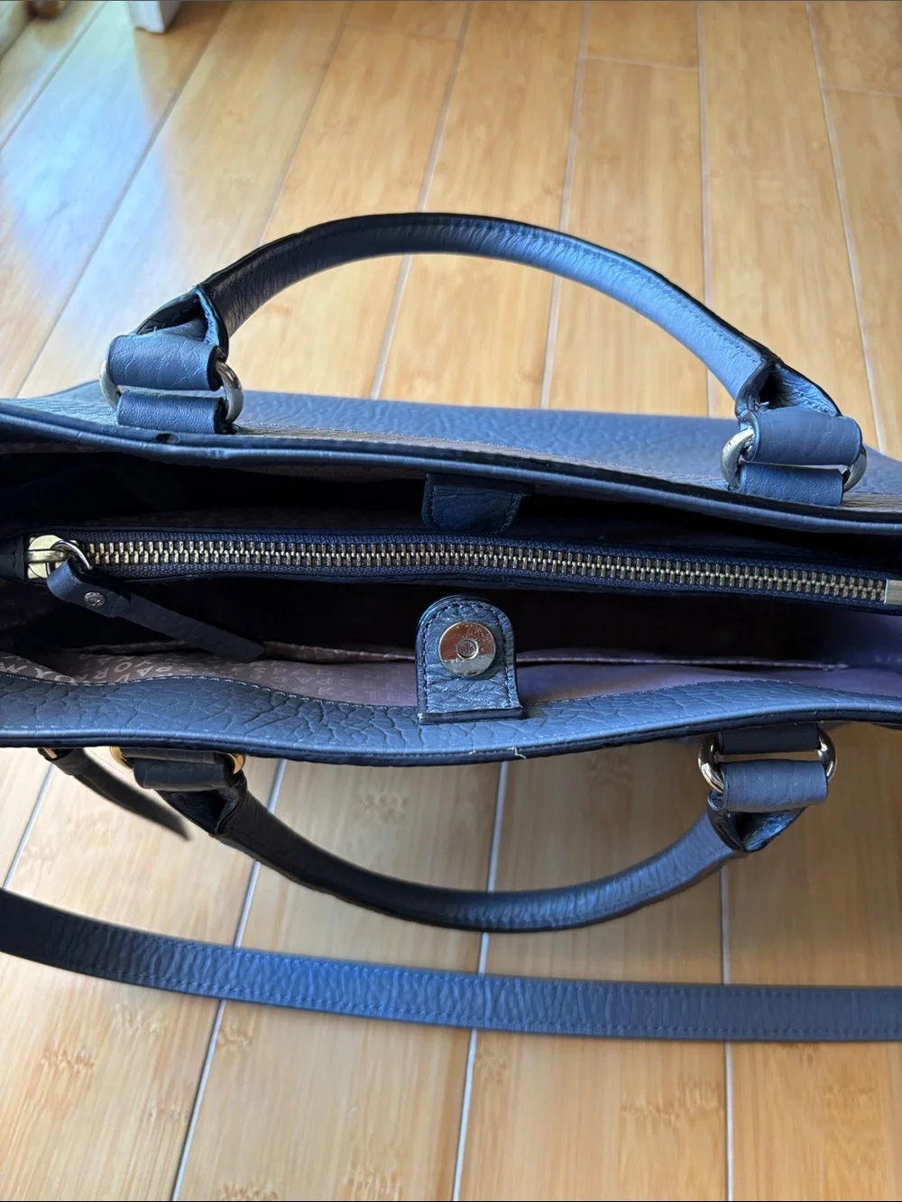 kate spade Perry Lane gray Perforated Leather Satchel